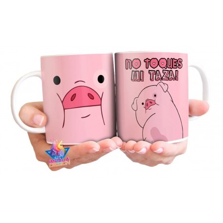 Taza Gravity Falls Mabel Y Pato Cerámica Chancho Mod 03