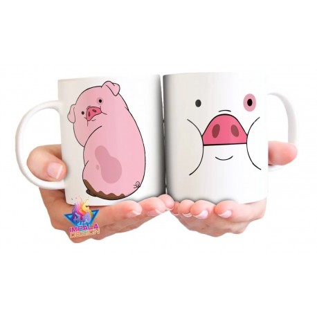 Taza Gravity Falls Mabel Y Pato Cerámica Chancho Mod 02