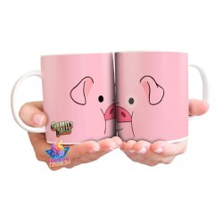 Taza Gravity Falls Mabel Y Pato Cerámica Chancho Mod 06