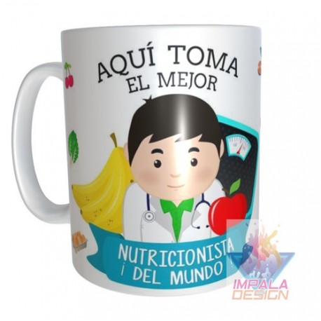 Taza Nutricionista Cerámica Profesiones Abogada Maestra