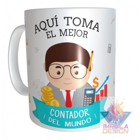 Taza Contador Cerámica Profesiones Abogada Maestra Doctor