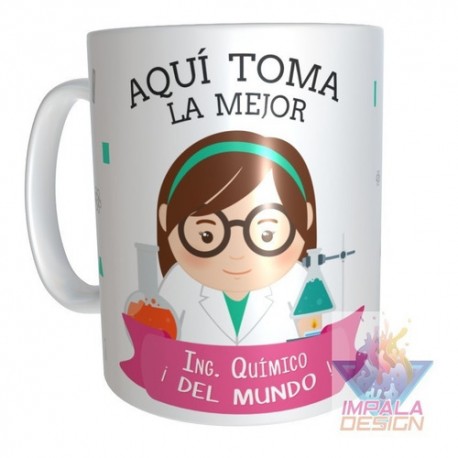 Taza Ingeniera Químico Cerámica Profesiones Maestra Doctor