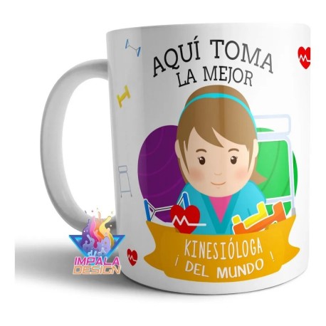 Taza Kinesióloga Profesiones Abogada Maestra Doctor Regalo