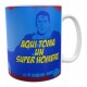 Taza Cerámica Importada Superman Aquí Toma Super Hombre