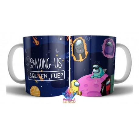 Taza Among Us Gamer Videojuego Cerámica Tripulante Impostor Mod 05