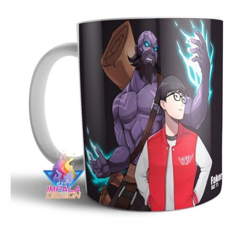 League Of Legends Faker Taza Cerámica Videojuego