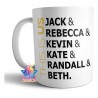 This Is Us Nombre Personajes Taza De Cerámica Serie Tv