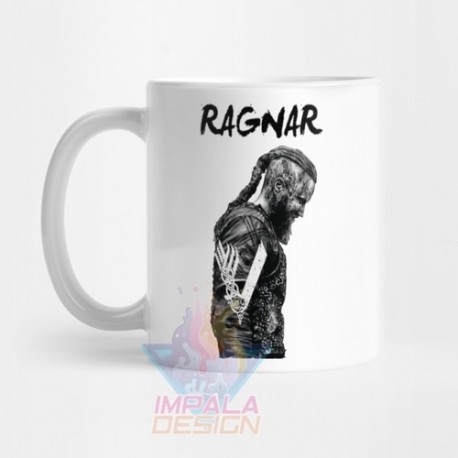 Taza Vikingos Ragnar Lothbrok Logo Serie Valhalla Mod2