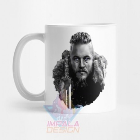 Taza Vikingos Ragnar Lothbrok Logo Serie Valhalla Mod3