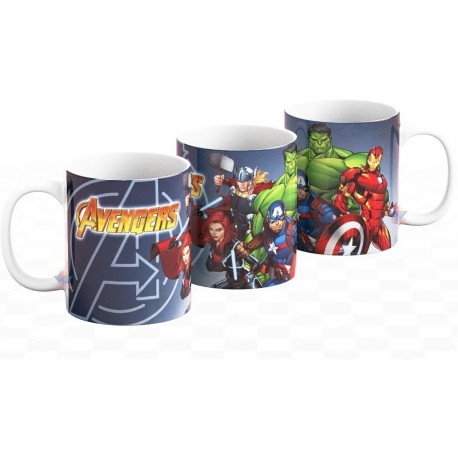 Taza Cerámica Avengers Hulk Spiderman Iron Man Black Phanter Mod 02