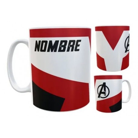 Taza Cerámica Con Tu Nombre Avengers Endgame Marvel