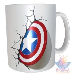Taza Capitán América Escudo Vengador Cerámica