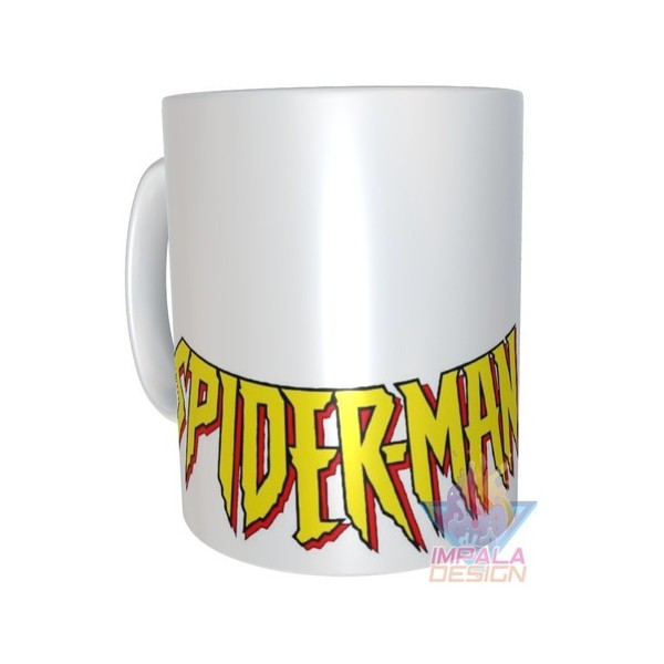 Taza Spiderman Comic Logo Cerámica