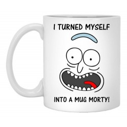 Taza Rick And Morty Diseño Cerámica Turned Myself