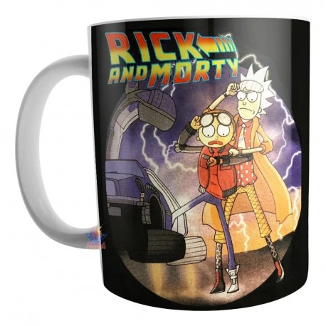 Taza De Cerámica Volver Al Futuro Rick And Morty Marty