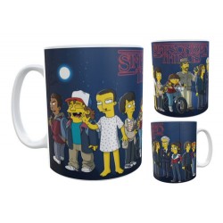 Taza Cerámica Stranger Things Simpsons