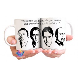 Los Simuladores Personajes Taza Cerámica Frase Conozco Grupo