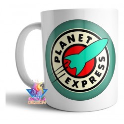 Taza De Cerámica Futurama Planet Express Logo Cartoon Tv