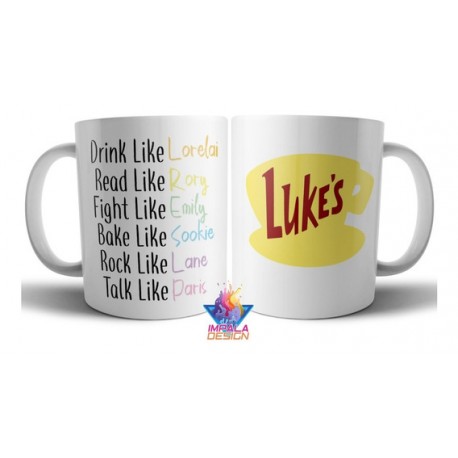 Taza Gilmore Girls Serie De Televisión Lukes Cafetería Ceram