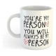 Taza De Cerámica Greys Anatomy Serie You Are My Person