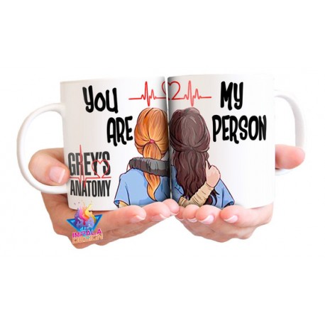 Taza Greys Anatomy You Are My Person Meredith Grey Ellen Pom