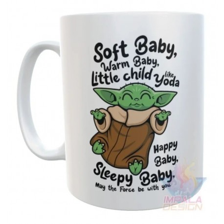 Taza Cerámica Baby Yoda Star Wars Mandalorian Bebe Child Mod 08