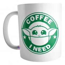 Taza De Cerámica Baby Yoda Café Mandalorian Serie Star Wars