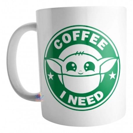 Taza De Cerámica Baby Yoda Café Mandalorian Serie Star Wars