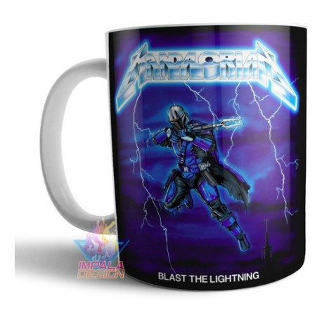 Taza Desayuno Mandalorian Yoda Blast The Lightning Cerámica