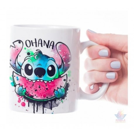 Stitch Taza Cerámica Lilo Disney Ohana Love Mod 01