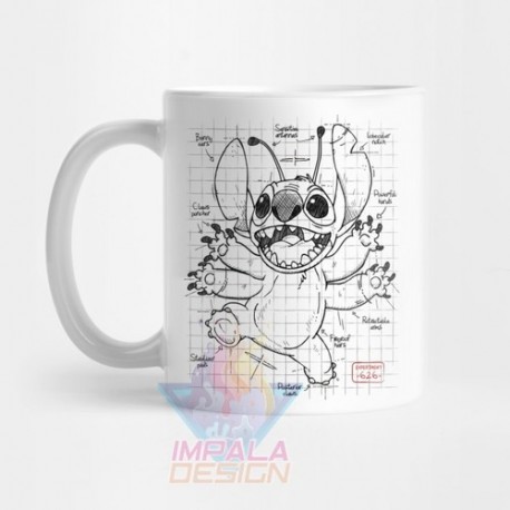 Taza Stitch Disney Ohana Experimento 626 Cerámica