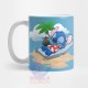 Taza Stitch Disney Ohana Vacaciones Cerámica