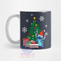 Taza Stitch Navidad Disney Lilo Cerámica Ohana