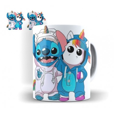 Taza Disney Stitch 325ml Unicornio Stitch Café Disfraz