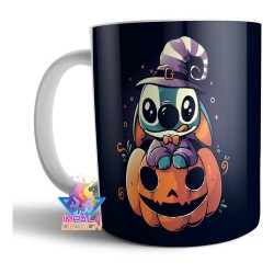 Taza Stitch Disney Halloween Lilo Cerámica Ohana