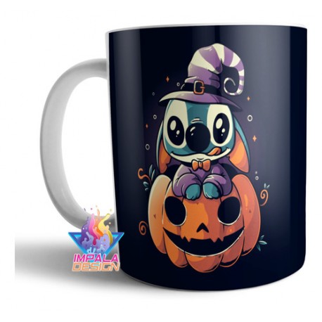 Taza Stitch Disney Halloween Lilo Cerámica Ohana