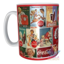 Taza Coca Cola Gaseosa Afiches Retro Vintage Cerámica