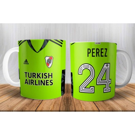 Taza Plastica Camiseta River Plate Enzo Perez Arquero 24