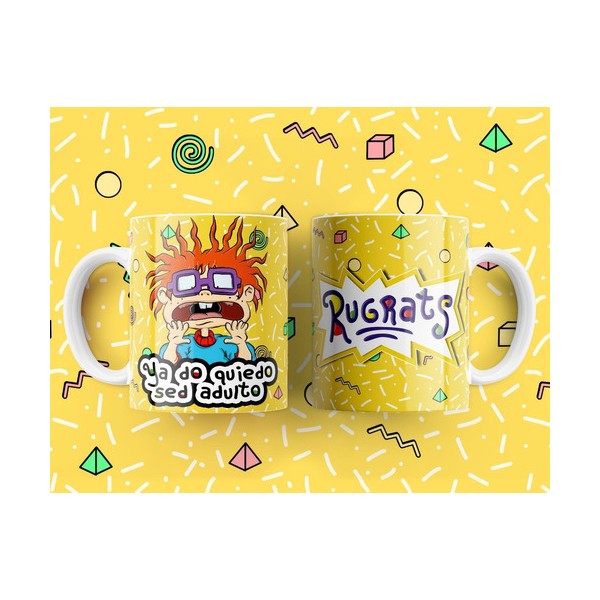 Taza Cerámica Rugrats Carlitos Ya Do Quiero Ser Adulto Tommy