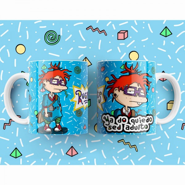 Taza Cerámica Rugrats Carlitos Ya Do Quiero Ser Adulto Tommy