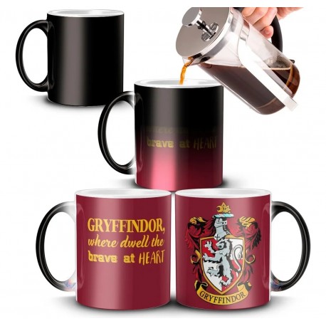 Taza Mágica Harry Potter Gryffindor Dwell The Brave At Heart