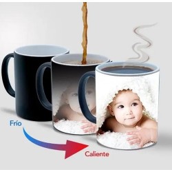 Taza Mágica Cambia Color Personalizada Con Foto Frase O Logo