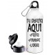 Botella Deportiva Aluminio Doble Tapa Personalizada Foto Frase o Logo