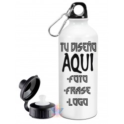 Botella Deportiva Arco Iris Odio A Todos Aluminio Doble Tapa