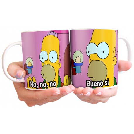 Homero Simpson Duff Taza Cerámica Anda La Osa Cerveza Beer