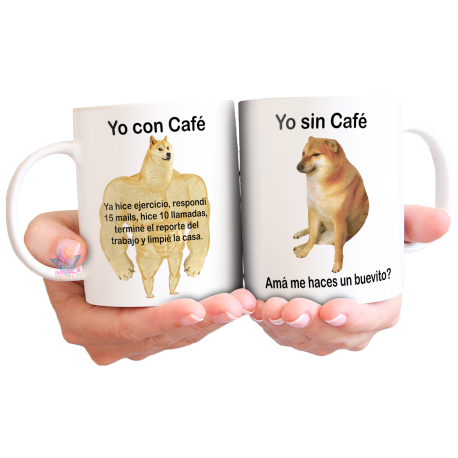 Taza Cerámica Perro Meme This Is Fine Llamas Fuego