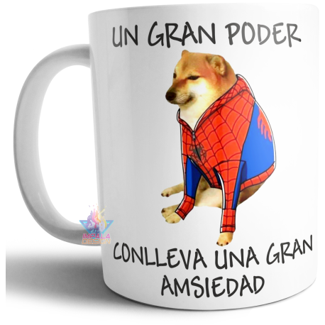 Taza Cerámica Perro Meme Me Da Amsieda Tasa Cheems