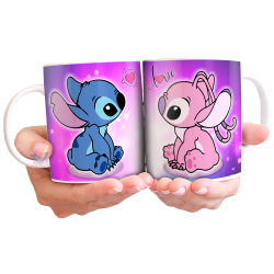 Stitch Taza Cerámica Lilo Disney Ohana Love Mod 01