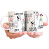 Taza Cerámica Meme Flork Te Amo Llama Trina Mafe Walker