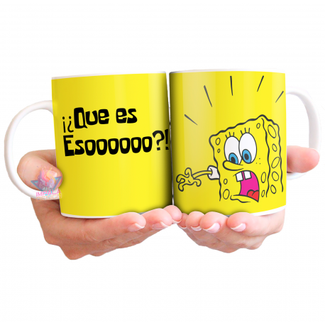 Tazas Cerámica Bob Esponja Caras Calamardo Patricio